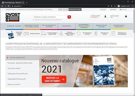 Provost - rayonnage industriel - solutions de stockage