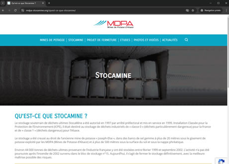 MDPA Stocamine