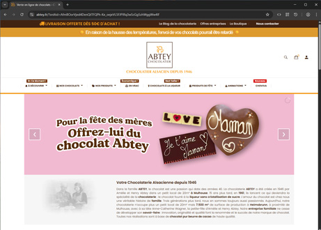 Page d'accueil du site : Abtey