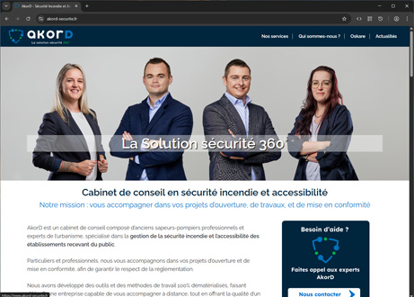 Page d'accueil du site : AkorD