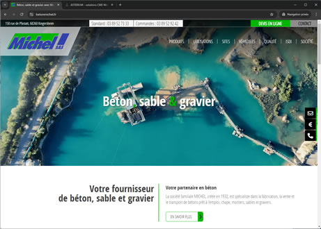 Page d'accueil du site : Michel SAS