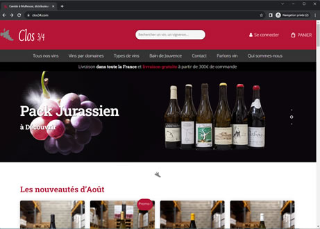 Page d'accueil du site : Clos 3/4