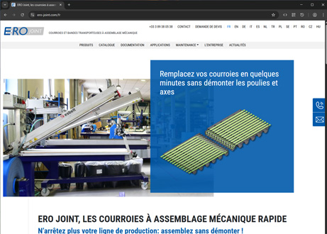 Page d'accueil du site : ERO Joint