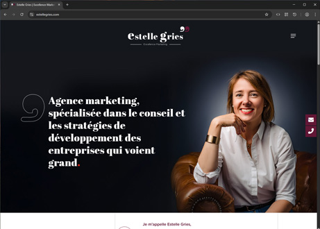 Page d'accueil du site : Estelle Gries