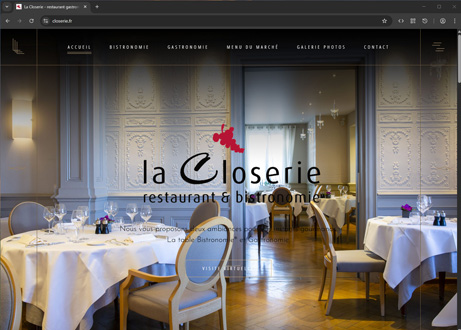 Page d'accueil du site : La Closerie