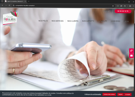 Page d'accueil du site : Resultis