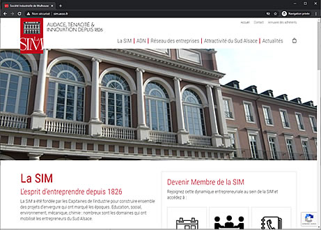 Page d'accueil du site : Société Industrielle