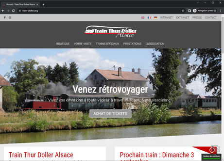 Page d'accueil du site : Train Doller