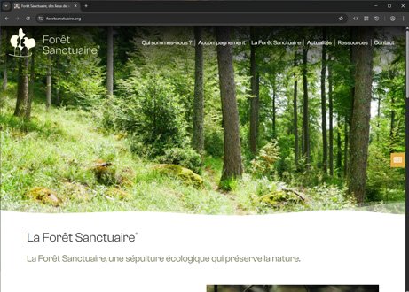 Page d'accueil du site : Forêt Sanctuaire