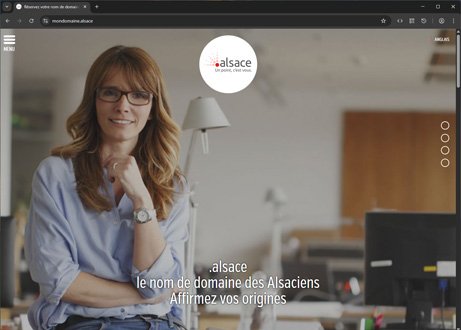 Page d'accueil du site : Mon Domaine .alsace