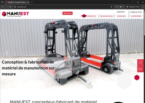 Page d'accueil du site : Manuest
