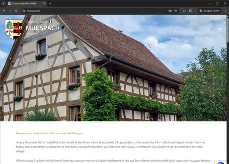 Page d'accueil du site : Muespach