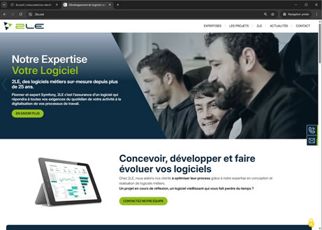 Page d'accueil du site : 2LE