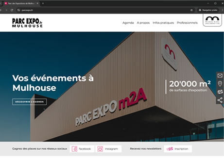 Page d'accueil du site : Parc Expo Mulhouse