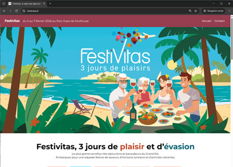 Page d'accueil du site : Festivitas